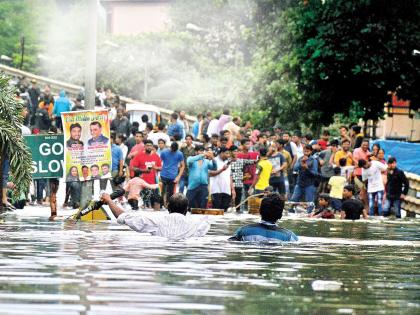 Widespread rainfall contributes to welfare | मुसळधार पावसाने कल्याणमध्ये दाणादाण