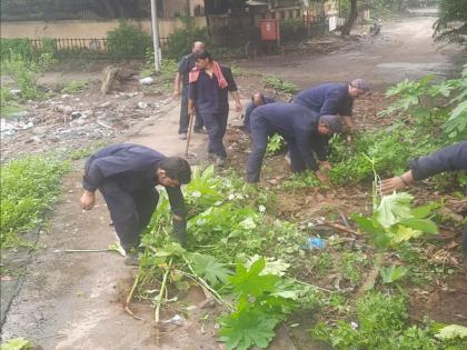 kama took the initiative to clean up in kdmc midc area | केडीएमसीला एमआयडीसीचे वावडे! ‘कामा’ ने पुढाकार घेत केली साफसफाई