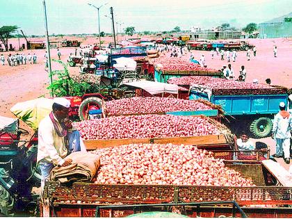 Increase in onion imports | वणीत कांद्याच्या आवकेत वाढ