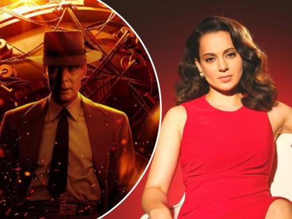 kangana ranaut praises oppenheimer movie talk about sex scene bhagawatgeeta controversy | कंगनाला 'ओपेनहायमर'चं कौतुक, इंटीमेट सीन आणि भगवद्गीता वाचनाच्या दृश्यांबद्दल म्हणाली...