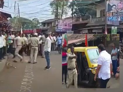 In Sindhudurga, BJP and Thackeray factions storm, push, fight, MLA Vaibhav Naik also on the streets | सिंधुदुर्गात भाजपा आणि ठाकरे गटात तुफान राडा, धक्काबुक्की, हणामारी, आमदार वैभव नाईकही रस्त्यावर