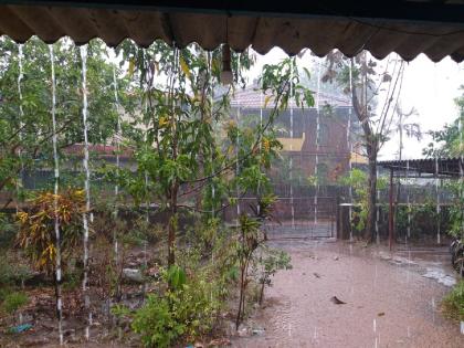 Rain in Kankavali taluka | सह्याद्रीच्या पट्ट्यात अवकाळी पावसाची हजेरी, फोंडाघाट येथे पडल्या गारा