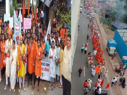 Procession in Kankavali city on the occasion of ShivRajyabhishek Day | शिवराज्याभिषेक दिन: कणकवली शहरात मिरवणूक; शिवाजी महाराजांचा जयघोष, विविध नृत्य प्रकारांचे सादरीकरण