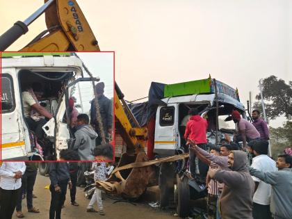 Satara: खड्डेमय रस्त्यामुळे ट्रकचालकाने अचानक ब्रेक लावला, पाठीमागील दोन ट्रक धडकले; अडकलेल्या चालकाची आठ तासांनंतर सुटका