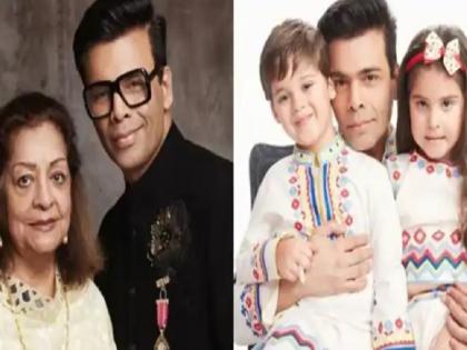 karan johar twins yash roohi first reaction on padma shri award shared pictures with hiroo johar | पद्मश्री मिळाल्यावर Karan Johar नं आईसह शेअर केला फोटो; सांगितलं यश आणि रूहीनं मेडल पाहून काय विचारलं