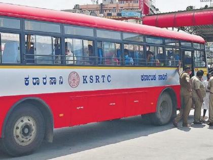 Police deployment in Vallabhnagar depo Bus service to Karnataka smooth | Pune | वल्लभनगर आगारात पोलिस बंदोबस्त; कर्नाटकला जाणारी बससेवा सुरळीत