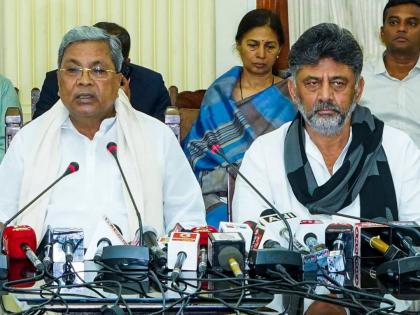 karnataka politics Hit me with a shoe clash between cm Siddaramaiah and Shivakumar's special officers in Delhi; What is the reason? | 'मला बुटाने मारा', सिद्धरामय्या अन् शिवकुमार यांच्या विशेष अधिकाऱ्यांमध्ये दिल्लीत हाणामारी; कारण काय?
