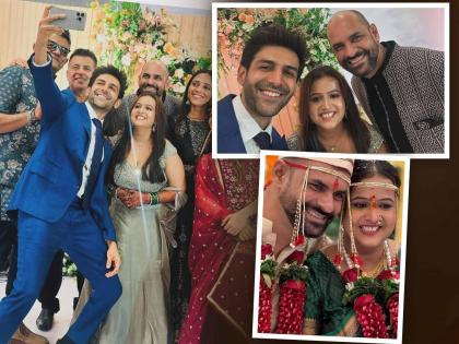 karatik aaryan attented wedding of marathi director sameer vidwans shared special post | मराठमोळ्या दिग्दर्शकाच्या लग्नात कार्तिक आर्यनची हजेरी, फोटो शेअर करत म्हणतो- "यांची लव्हस्टोरी..."