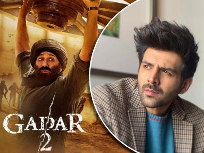 gadar 2 kartik aryan start screaming in theatres while watching sunny deol movie shared video | ...अन् ‘गदर २’मधील ‘तो’ सीन पाहून थिएटरमध्येच ओरडू लागला कार्तिक आर्यन, पाहा व्हिडिओ