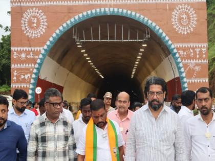 Leak in Kashedi tunnel connecting Ratnagiri Raigad districts But no danger Minister Shivendrasinh Bhosale clarifies | Ratnagiri: कशेडी बोगद्यात गळती; पण कोणताही धोका नाही, मंत्री शिवेंद्रसिंह भाेसले यांचे स्पष्टीकरण