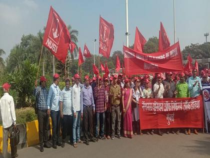 Employees and officials of Mumbai Port Trust, Nusi, RBI, Bharat Petroleum participated in the industrial shutdown | औद्योगिक बंदमध्ये मुंबई पोर्ट ट्रस्ट, नुसी, आरबीआय, भारत पेट्रोलियमचे कर्मचारी व अधिकारी सहभागी 