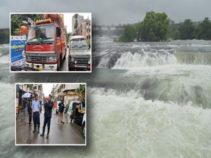 Heavy rain in Pune Due to the filling of the dams there is a large amount of discharge, the army, NDRF are deployed in the flood prone areas | Pune Rain: पुण्यात मुसळधार; धरणं भरल्याने मोठ्या प्रमाणात विसर्ग सुरु, पूरपरिस्थिती भागात लष्कर, NDRF तैनात