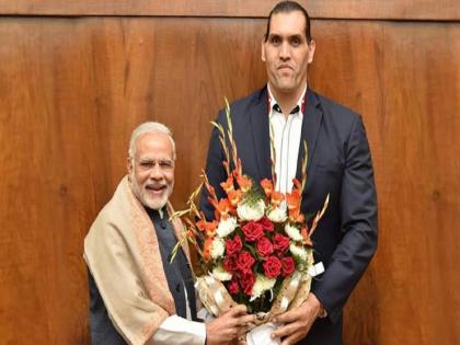 'The Great Khali' Praises PM Narendra Modi; He said - '400 will definitely happen' | 'द ग्रेट खली'ने केले PM नरेंद्र मोदींचे कौतुक; म्हणाला- '400 पार नक्की होणार'