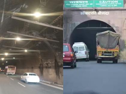 Khambataki tunnel is very dangerous; Crumbling iron pillars, can fall any time while travelling pune - Bengaluru highway | खंबाटकी बोगद्यातून प्रवास करताय? छतावर दबा धरून बसलाय काळ! कोसळताहेत लोखंडी खांब