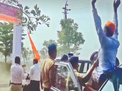 Attempt to block MLA Makarand Patil's car in Khandala, Maratha society aggressive | खंडाळ्यात आमदार मकरंद पाटील यांची गाडी अडविण्याचा प्रयत्न, मराठा बांधव आक्रमक 