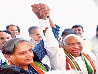 Kharge Raj in Congress after 24 years the party has a president from outside the Gandhi family mallikarjur kharge new president congress shashi tharoor election | काँग्रेसमध्ये 'खरगे राज', २४ वर्षांनी पक्षाला गांधी घराण्याबाहेरील अध्यक्ष