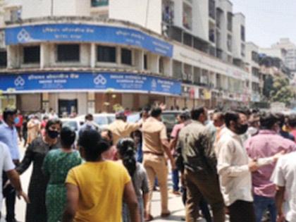 CoronaVirus Lockdown News: Shopkeepers protest in Kharghar | CoronaVirus Lockdown News: खारघर शहरात दुकानदारांची निदर्शने; पनवेलमध्ये कडकडीत बंद