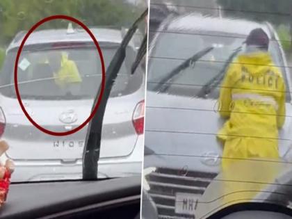 An driver wanders around the traffic police video goes viral social media new panvel doc saved his life | Video : बेलगाम चालकाने वाहतूक पोलिसास नेले फरपटत, घटना कॅमेरात कैद 