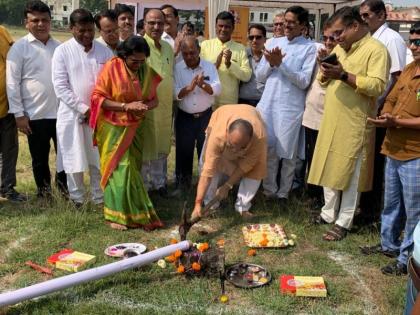 Bhoomi Pujan of the 'MP Cultural Festival' | ‘खासदार सांस्कृतिक महोत्सव’ स्थळाचे भूमिपूजन