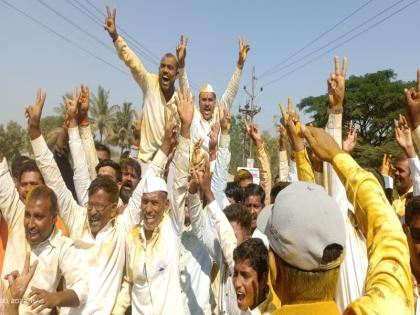 The NCP flag was hoisted on the village panchayat One handed power | Gram Panchayat Result Pune: खेडच्या ग्रामपंचायतीवर राष्ट्रवादीचा झेंडा फडकला; एकहाती सत्ता