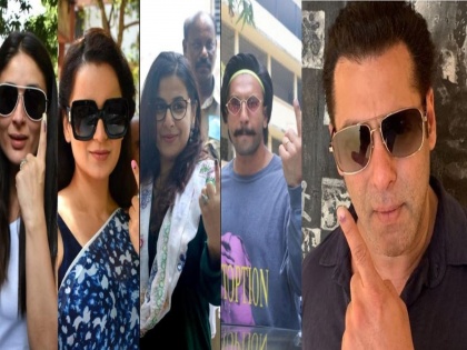 Loksabha eleaction- bollywood star rekha priyanka done their voting | पाहा बॉलिवूडच्या कोणकोणत्या सेलिब्रेटींनी केलं मतदान