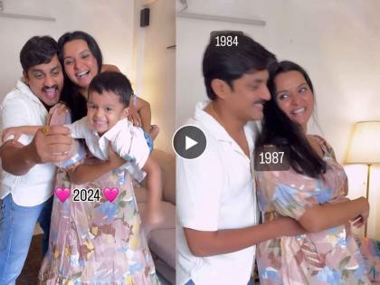 Khushboo Tawde 7 months pregnant gave goodnews by sharing cute video with husband Sangram Salvi and first son Raghav | खुशबू तावडेने हटके व्हिडिओ शेअर करत दिली गुडन्यूज, वयाच्या 38 व्या वर्षी दुसऱ्यांदा होणार आई