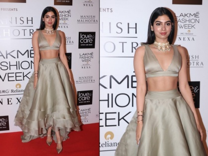 Khushi Kapoor's Stunning Look at Lakme Fashion Week, see photo | लॅक्मे फॅशन वीकमध्ये खुषी कपूरचा स्टनिंग लूक, पाहा फोटो