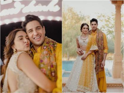 Kiara advani shared pictures of haldi with husband sidharth malhotra and wished fans holi | Holi 2023: Kiara- Sidharth ने रंगपंचमीच्या दिवशी चाहत्यांना दिली खास भेट, Unseen फोटो शेअर करत म्हणाली....