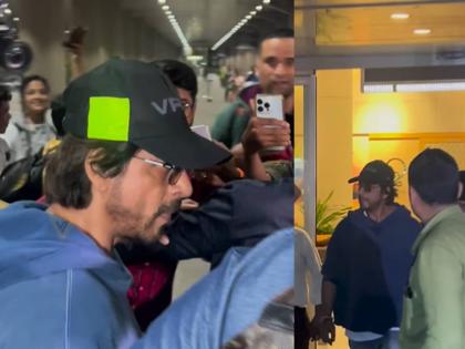 shahrukh khan is back in mumbai looks fit and fine fans asked he met with an accident was rumour or what | किंग खानचा अपघात झालाच नाही? मुंबई विमानतळावरील Video व्हायरल; चाहते संभ्रमात