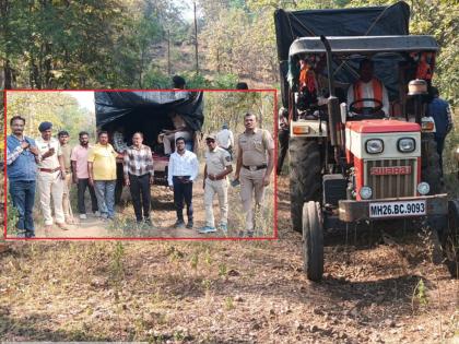 Workers and election materials were taken from the forest by tractor, Waghadari villagers voted for the first time in the village of Kinwat | जंगलातून ट्रॅक्टरने गेले कर्मचारी अन् EVM, पहिल्यांदाच ग्रामस्थांनी गावात केलं मतदान