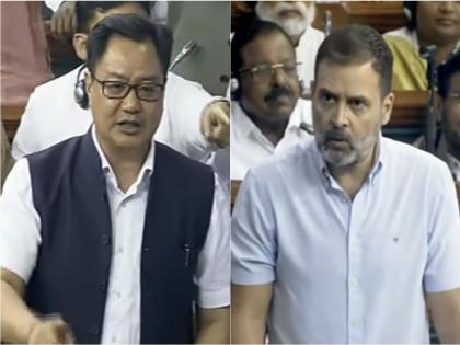 union leader kiren rijiju replied rahul gandhi over statement in parliament no confidence motion debate in monsoon session 2023 | “राहुल गांधींनी अन् काँग्रेस पक्षाने माफी मागावी”; ‘त्या’ विधानावरून किरेन रिजिजू आक्रमक