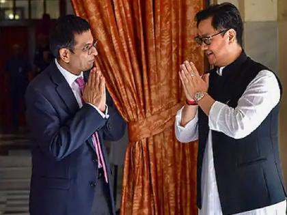 Law Minister Kiren Rijiju praised the Chief Justice's order, said... | केंद्रीय कायदेमंत्री किरेन रिजिजू यांनी केलं सरन्यायाधींशांच्या आदेशाचं कौतुक, म्हणाले...