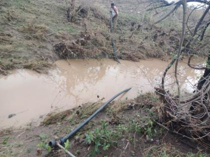 Damage due to flood of Khoradi river entering the farm | खोराडी नदीचा पूर शेतात घुसल्याने नुकसान