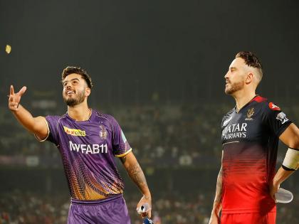 IPL 2023: Bangalore win the toss against KKR and decide to field first, one change each for both teams | IPL 2023, KKR Vs RCB: केकेआरविरुद्ध बंगळुरूचा नाणेफेक जिंकून प्रथम क्षेत्ररक्षणाचा निर्णय, दोन्ही संघात प्रत्येकी एक बदल 