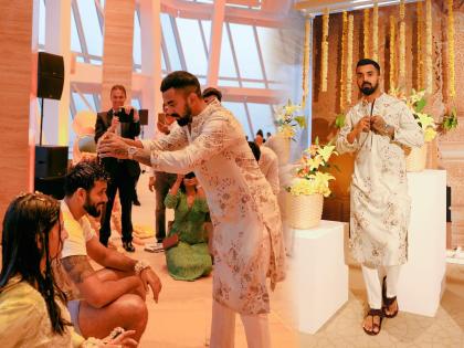 KL Rahul skips Team India Cricketer Deepak Chahar Wedding to attend another wedding of Bahrain cricketer david mathias see photos | KL Rahul, Deepak Chahar Wedding: केएल राहुलने दीपक चहरऐवजी दुसऱ्याच क्रिकेटपटूच्या लग्नाला लावली हजेरी