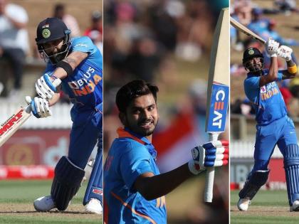 IND Vs NZ, 1st ODI: India post 347/4 against New Zealand in Hamilton | IND Vs NZ, 1st ODI : भारताच्या त्रिकुटानं धू धू धुतलं, टीम इंडियानं 'डोंगरा' एवढं आव्हान उभं केलं!