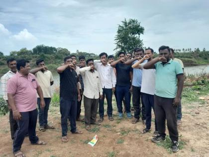 कोयना धरणातून पाणी सोडण्यासाठी स्वतंत्र भारत पक्षाचे बोंबाबोंब आंदोलन