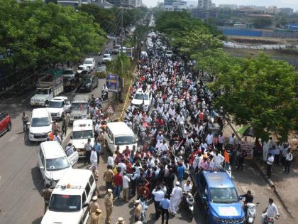 Farmers strike CIDCO against Naina, demand cancellation of project | नैनाविरोधात शेतकऱ्यांची सिडकोवर धडक, प्रकल्प रद्द करण्याची केली मागणी