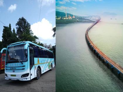 journey to mumbai-pune shivneri bus service via atal setu earnings of 37 thousand on the first day itself | अटल सेतूवरून ‘शिवनेरी’चा प्रवास; पहिल्याच दिवशी ३७ हजारांचा गल्ला