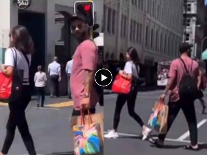 Virat Kohli seen walking behind Anushka Sharma with shopping bags in london video viral | शॉपिंगच्या पिशव्या घेऊन अनुष्काच्या मागे चालताना दिसला किंग कोहली, लंडनमधला Video व्हायरल