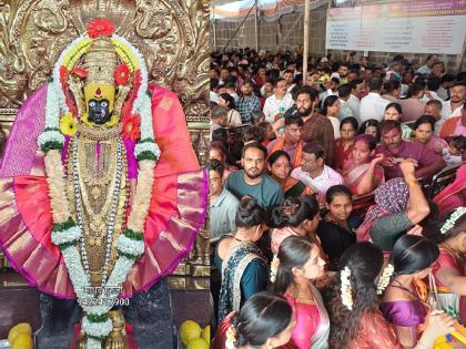 The largest crowd of devotees from Andhra Pradesh gathers at the feet of Ambabai in Kolhapur | कोल्हापुरातील अंबाबाईच्या चरणी आंध्रच्या भाविकांची सर्वाधिक वर्णी The largest crowd of devotees from Andhra Pradesh gathers at the feet of Ambabai in Kolhapur | कोल्हापुरातील अंबाबाईच्या चरणी आंध्रच्या भाविकांची सर्वाधिक वर्णी