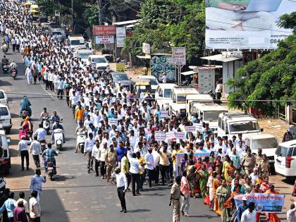 Dudhganga water will not be given to Ichalkaranji, A march in Kolhapur against the Sulkud scheme | दूधगंगेचा एकही थेंब इचलकरंजीला देणार नाही, सुळकुड योजनेविरोधात कोल्हापुरात मोर्चा