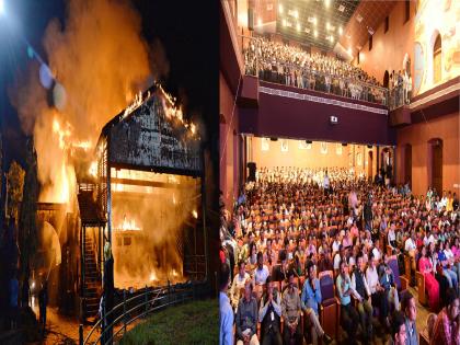 Serving avid audiences for over a hundred years Keshavrao Bhosle theater burnt down | Kolhapur- Keshavrao Bhosle Theatre Fire: हे विधात्या, इतका कठोर का झालास ?