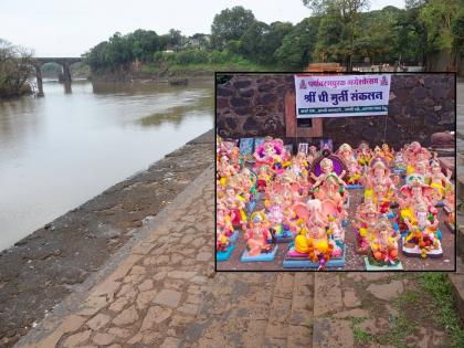 Ganesha devotees of Kolhapur do not immerse a single idol in Panchganga river | कोल्हापूरकरांचा नादखुळा! पंचगंगा नदीत एकाही मूर्तीचे केलं नाही विसर्जन, विधायकतेचा आदर्श राखला कायम