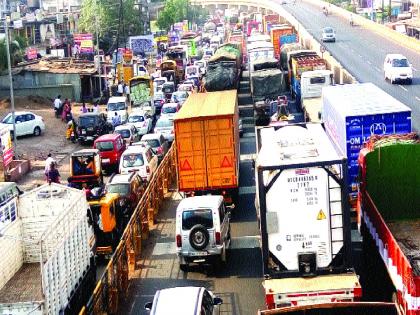 Demolition of flyover on Kolhapur Nakya has started, traffic on Satara-Kolhapur lane will be diverted from midnight | कोल्हापूर नाक्यावरील उड्डाणपूल पाडण्यास आज प्रारंभ, 'या' मार्गाने वळविण्यात आली सातारा-कोल्हापूर लेनवरील वाहतूक