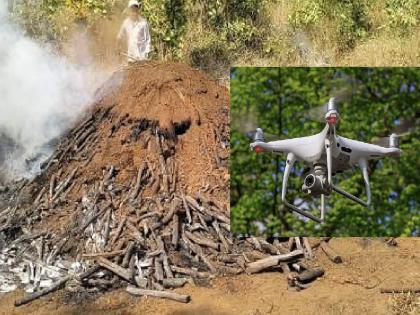 Drone inspection of coal furnaces in Terav Chiplun Ratnagiri district | Ratnagiri: टेरवमधील कोळसा भट्ट्यांप्रकरणी ड्रोनद्वारे पाहणी