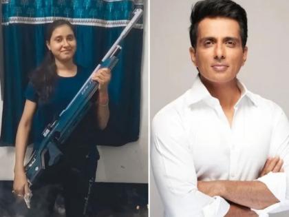 Sonu Sood's Gift To Struggling Jharkhand Shooter: A German Rifle | उधारीच्या रायफलवर करावा लागायचा सराव, सोनू सूदनं पाठवली अडीच लाखांची रायफल!