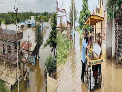 Evacuation of flood affected citizens of Sangli district has started | Sangli- पूरग्रस्तांच्या व्यथा: कृष्णामाई येते, प्रशासन इशारा देते, घरापासून दूर नेते..