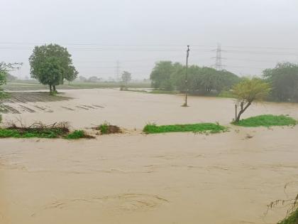 Heavy rain everywhere in Akola, water entered the fields; Rivers and streams are full of milk | अकोल्यात सर्वत्र मुसळधार पाऊस, शेतांमध्ये शिरले पाणी; नद्या, नाले दूधडी भरून वाहताहेत