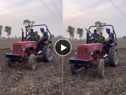 Actress Sonalee Kulkarni was seen driving a tractor in the farm | Sonalee Kulkarni: नवऱ्यासोबत शेतात ट्रॅक्टर चालवताना दिसली अभिनेत्री सोनाली कुलकर्णी, नेटकरी म्हणाले-बया तु तर...